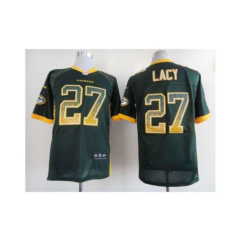 Cheap Eddie Lacy Packers Jersey From China #27 Green Drift Fashion