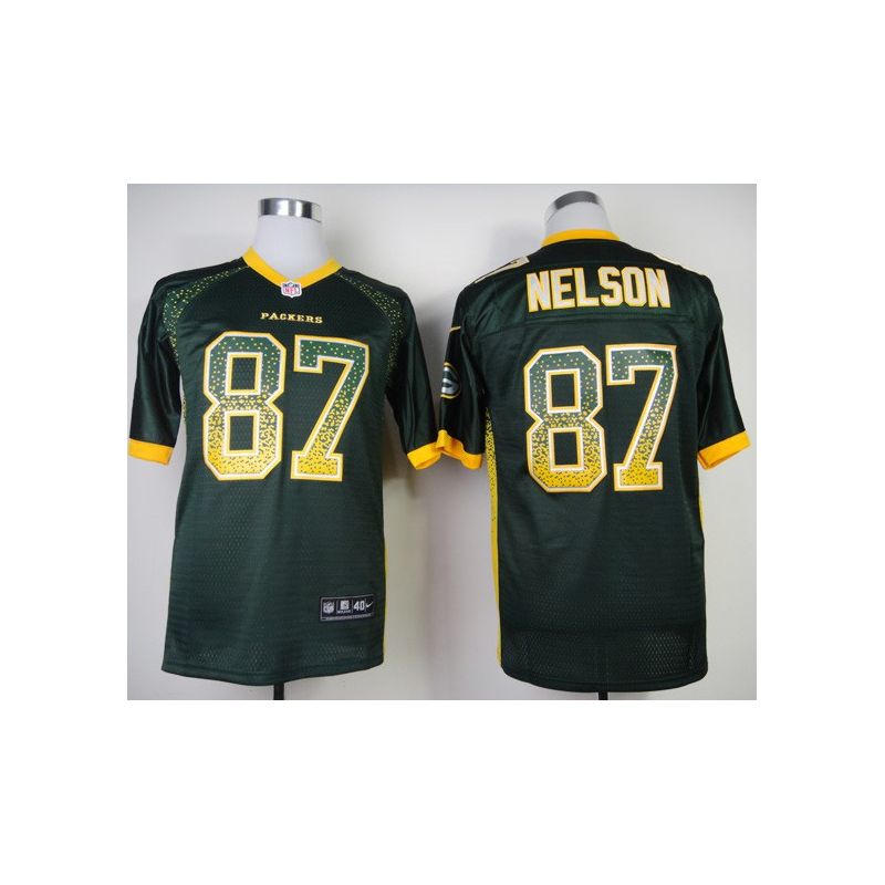 Cheap Jordy Nelson Packers Jersey From China #87 Green Drift Fashion