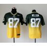 Cheap Jordy Nelson Packers Jersey From China #87 Green-Yellow Drift Fashion