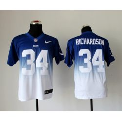 Cheap Trent Richardson Colts Jersey From China #34 Blue-White Drift Fashion