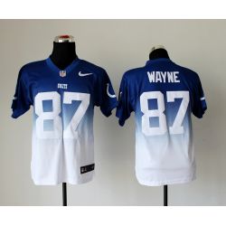 Cheap Reggie Wayne Colts Jersey From China #87 Blue-White Drift Fashion