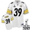 Cheap Willie Parker Steelers Jersey #39 White 2011 Super Bowl XLV From China
