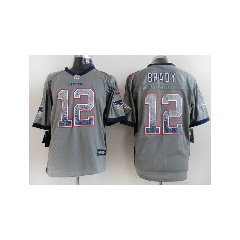 Cheap Tom Brady Patriots Jersey From China #12 Grey Drift Fashion Cheap Tom Brady Patriots Jersey From China #12 Grey Drift Fashion