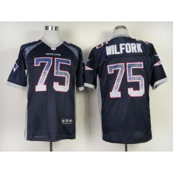 Cheap Vince Wilfork Patriots Jersey From China #75 Blue Drift Fashion