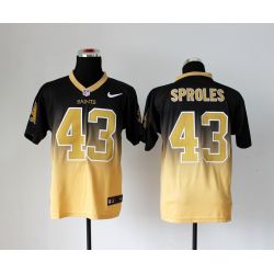 Cheap Darren Sproles Saints Jersey From China #43 Black-Gold Drift Fashion