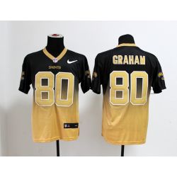 Cheap Jimmy Graham Saints Jersey From China #80 Black-Gold Drift Fashion