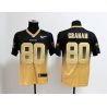 Cheap Jimmy Graham Saints Jersey From China #80 Black-Gold Drift Fashion