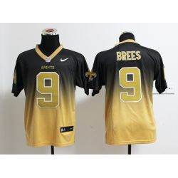 Cheap Drew Brees Saints Jersey From China #9 Black-Gold Drift Fashion