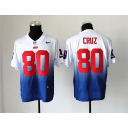 Cheap Victor Cruz Giants Jersey From China #80 White-Blue Drift Fashion