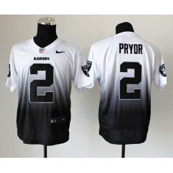 Cheap Terrelle Pryor Raiders Jersey From China #2 White-Black Drift Fashion