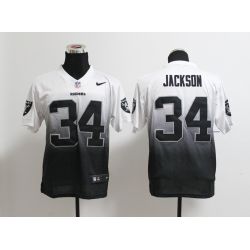 Cheap Bo Jackson Raiders Jersey From China #34 White-Black Drift Fashion