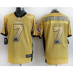 Cheap Ben Roethlisberger Steelers Jersey From China #7 Gold Drift Fashion