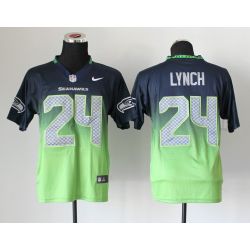 Cheap Marshawn Lynch Seahawks Jersey From China #24 Blue-Green Drift Fashion