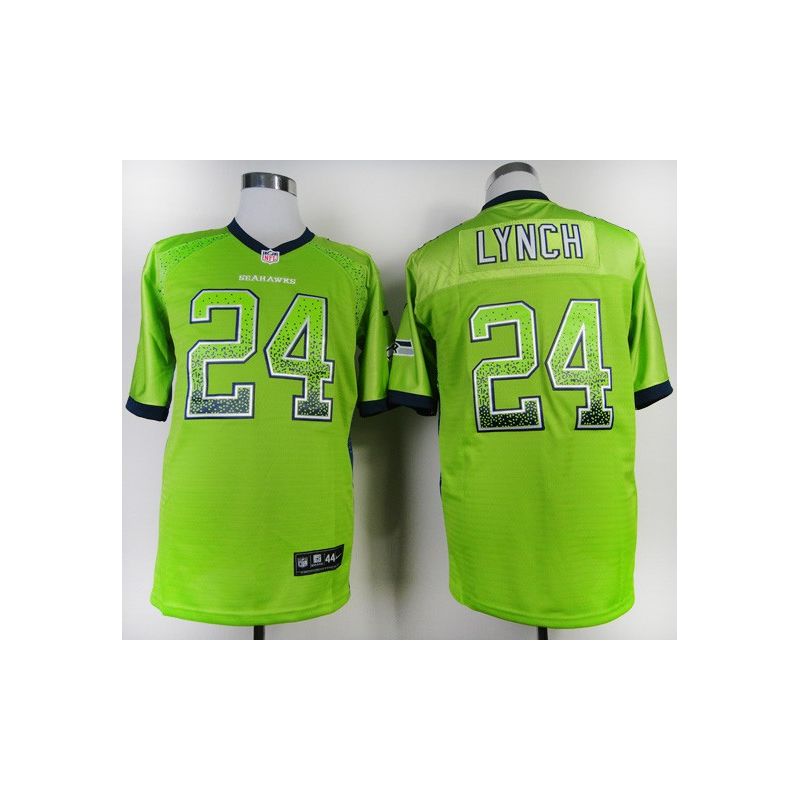 Cheap Marshawn Lynch Seahawks Jersey From China #24 Green Drift Fashion