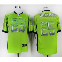 Cheap Richard Sherman Seahawks Jersey From China #25 Green Drift Fashion