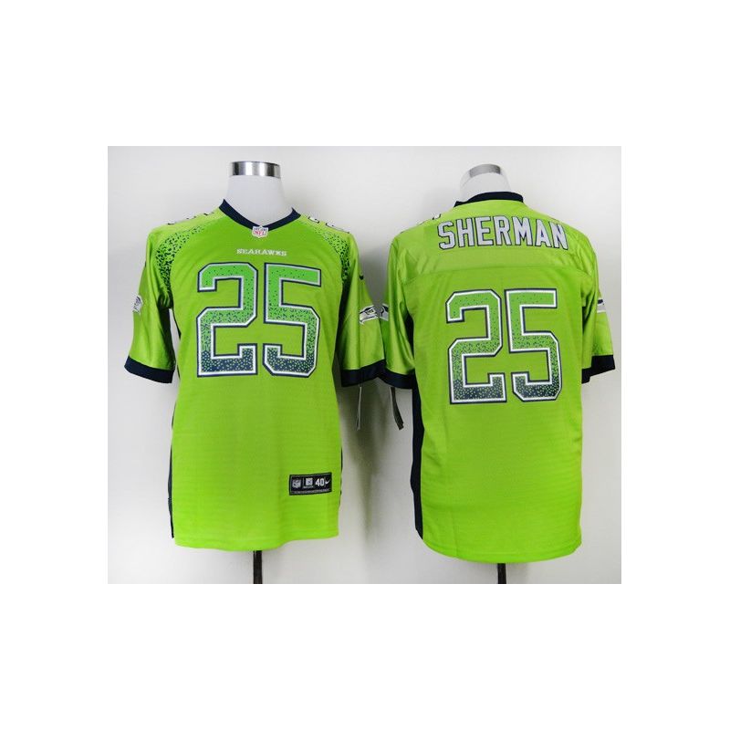 Cheap Richard Sherman Seahawks Jersey From China #25 Green Drift Fashion