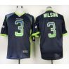 Cheap Russell Wilson Seahawks Jersey From China #3 Blue Drift Fashion