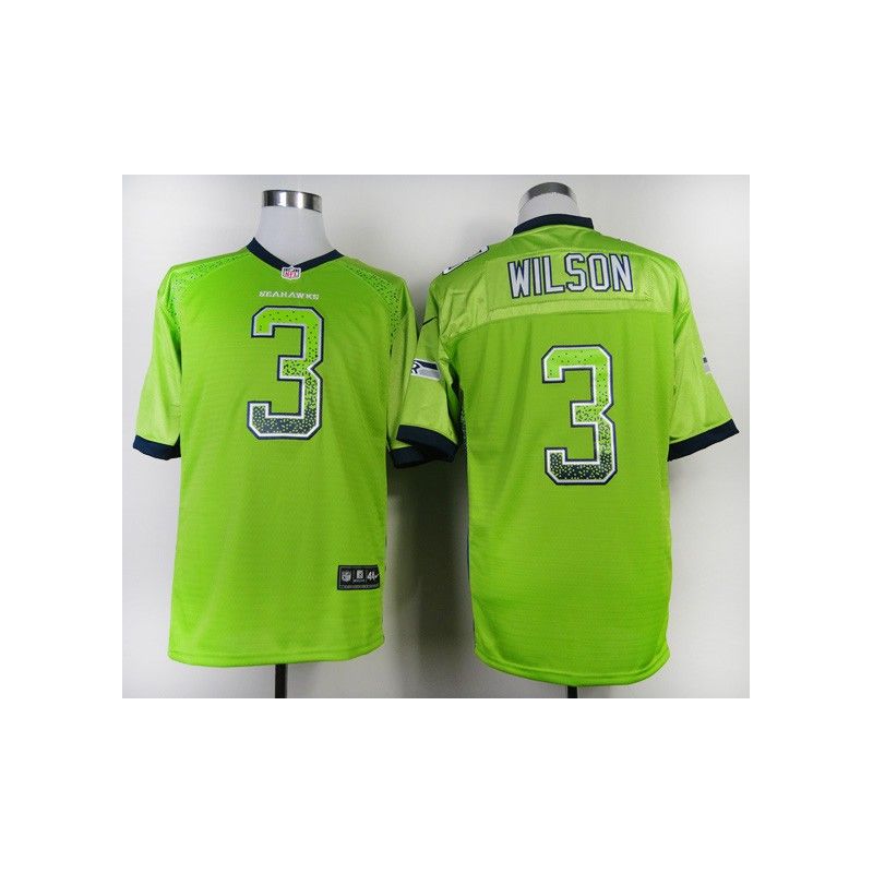 Cheap Russell Wilson Seahawks Jersey From China #3 Green Drift Fashion