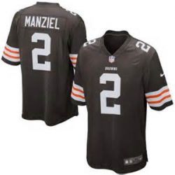 Cheap Johnny Manziel Browns Jersey From China #2 Brown Game