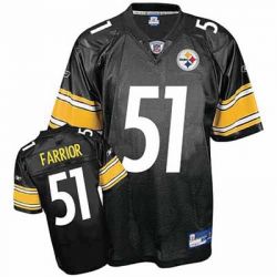 Cheap James Farrior Steelers Jersey #51 Black From China