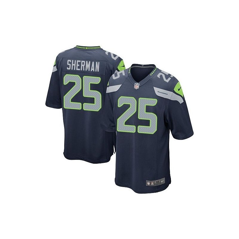 Cheap Richard Sherman Seahawks Jersey From China #25 Blue Game