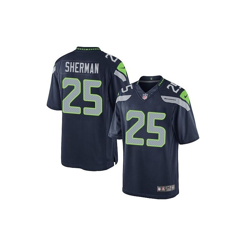 Cheap Richard Sherman Seahawks Jersey From China #25 Blue Limited