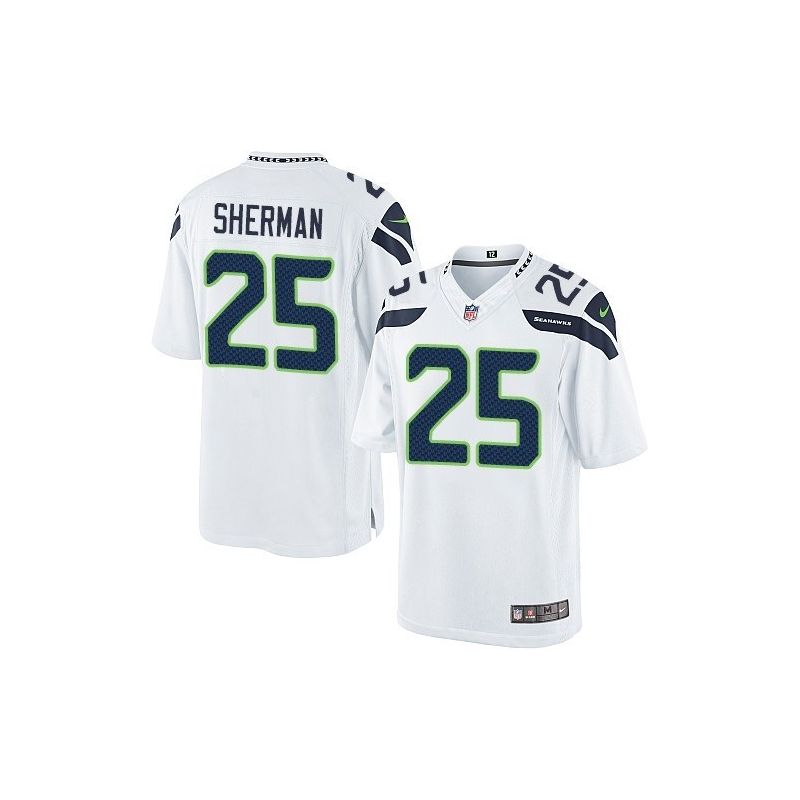 Cheap Richard Sherman Seahawks Jersey From China #25 White Limited