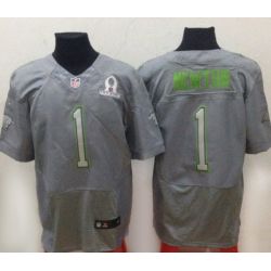 Cheap Cam Newton Panthers Jersey From China #1 Grey All-Star Elite