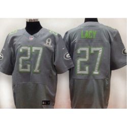 Cheap Eddie Lacy Packers Jersey From China #27 Grey All-Star Elite