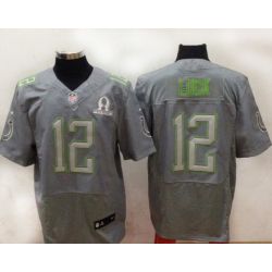 Cheap Andrew Luck Colts Jersey From China #12 Grey All-Star Elite