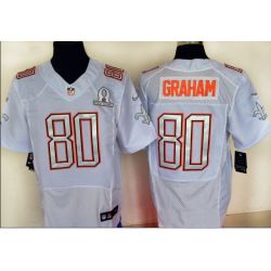 Cheap Jimmy Graham Saints Jersey From China #80 White All-Star Elite