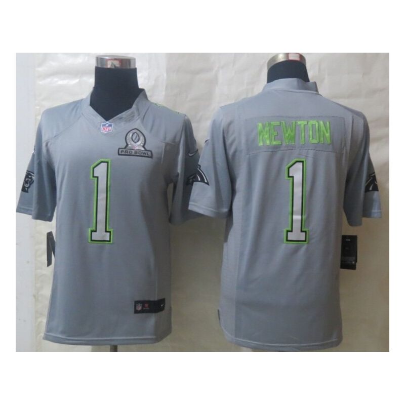 Cheap Cam Newton Panthers Jersey From China #1 Grey All-Star Game Cheap Cam Newton Panthers Jersey From China #1 Grey All-Star Game
