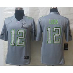 Cheap Andrew Luck Colts Jersey From China #12 Grey All-Star Game