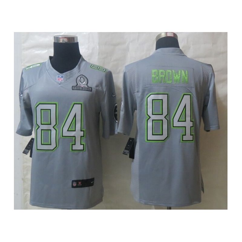 Cheap Antonio Brown Steelers Jersey From China #84 Grey All-Star Game Cheap Antonio Brown Steelers Jersey From China #84 Grey All-Star Game