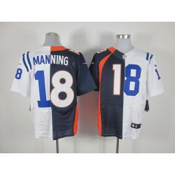 Cheap Manning Broncos+Colts Jersey From China #18 Navy-White Split