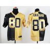 Cheap Jimmy Graham Saints Jersey From China #80 Black-Gold Split
