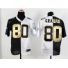 Cheap Jimmy Graham Saints Jersey From China #80 Black-White Split