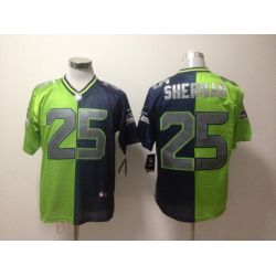 Cheap Richard Sherman Seahawks Jersey From China #25 Green-Blue Split