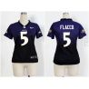 Cheap Joe Flacco Ravens Woman Jersey From China #5 Purple-Black Drift Fashion