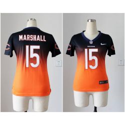 Cheap Brandon Marshall Bears Woman Jersey From China #15 Navy-Orange Drift Fashion
