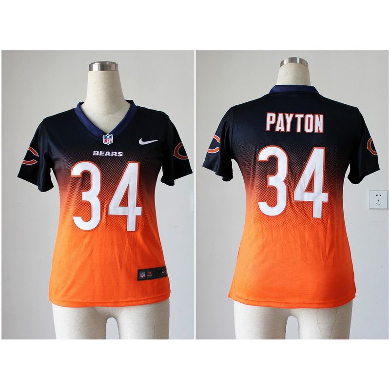 Cheap Walter Payton Bears Woman Jersey From China #34 Navy-Orange Drift Fashion Cheap Walter Payton Bears Woman Jersey From China #34 Navy-Orange Drift Fashion