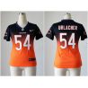 Cheap Brian Urlacher Bears Woman Jersey From China #54 Navy-Orange Drift Fashion