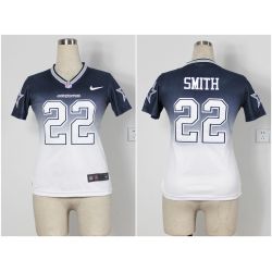 Cheap Emmitt Smith Cowboys Woman Jersey From China #22 Blue-White Drift Fashion
