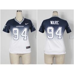 Cheap DeMarcus Ware Cowboys Woman Jersey From China #94 Blue-White Drift Fashion