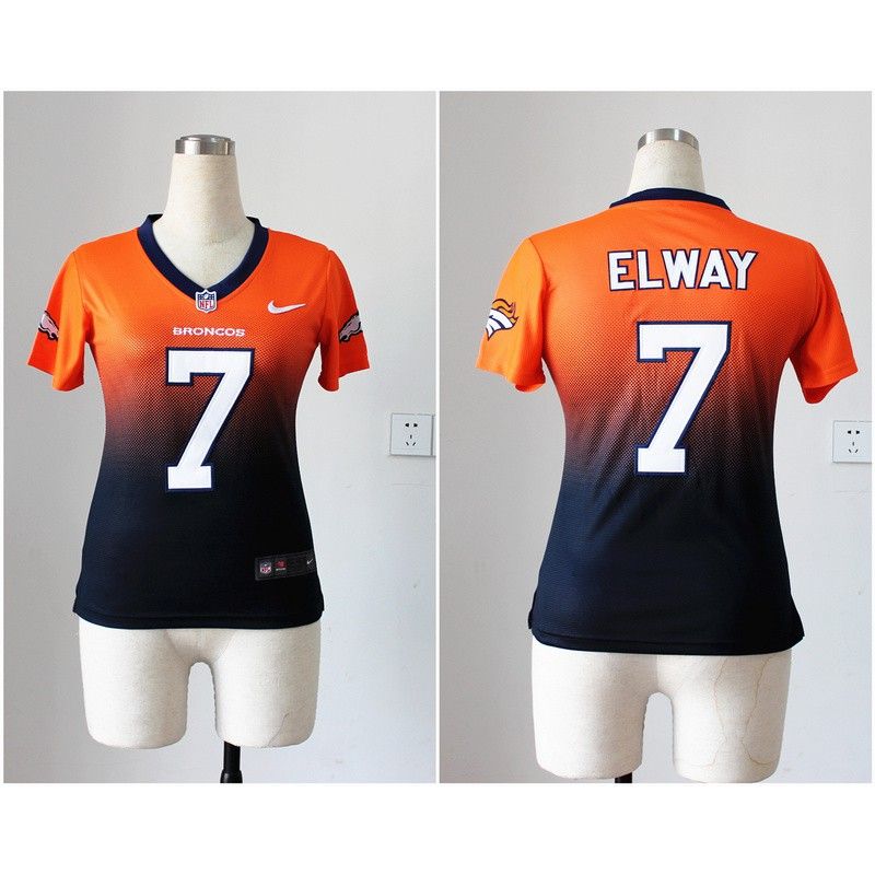 Cheap John Elway Broncos Woman Jersey From China #7 Orange-Blue Drift Fashion Cheap John Elway Broncos Woman Jersey From China #7 Orange-Blue Drift Fashion