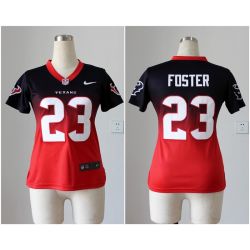 Cheap Arian Foster Texans Woman Jersey From China #23 Blue-Red Drift Fashion