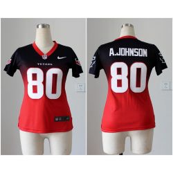 Cheap Andre Johnson Texans Woman Jersey From China #80 Blue-Red Drift Fashion