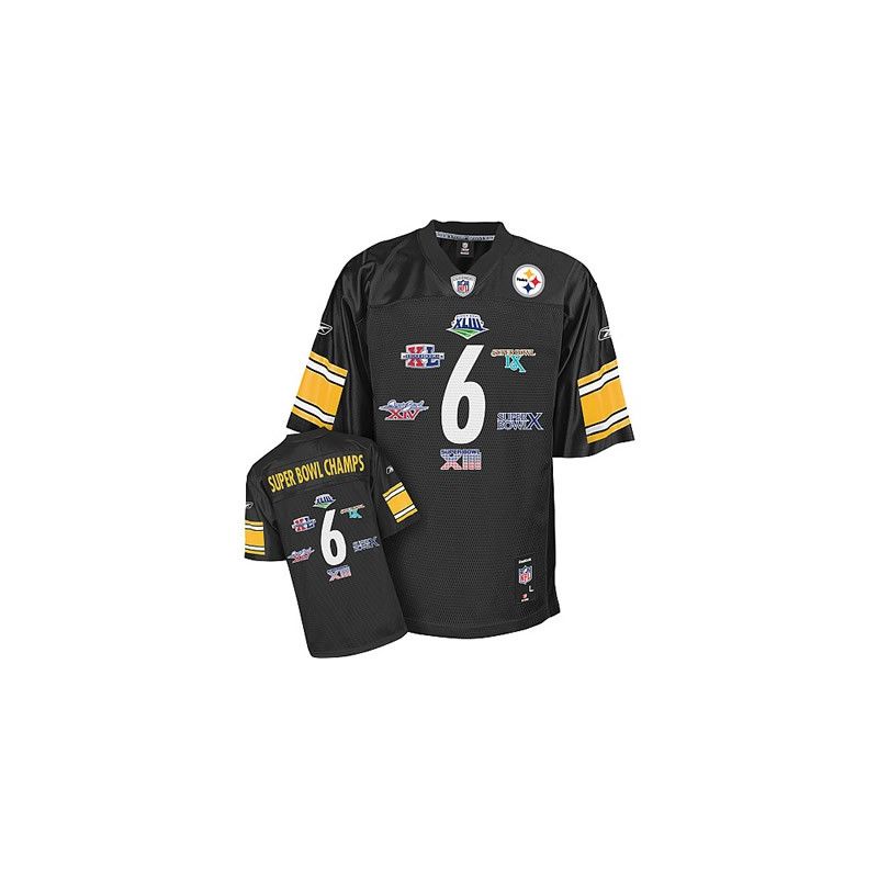 Cheap Superbowl Champs Steelers Jersey #6 Black From China Cheap Superbowl Champs Steelers Jersey #6 Black From China