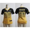 Cheap Jimmy Graham Saints Woman Jersey From China #80 Black-Gold Drift Fashion