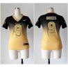 Cheap Drew Brees Saints Woman Jersey From China #9 Black-Gold Drift Fashion